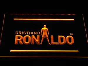 Real Madrid CF Cristiano Ronaldo Silhouette LED Neon Sign