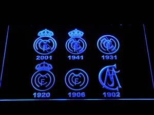 Real Madrid CF Logos LED Neon Sign