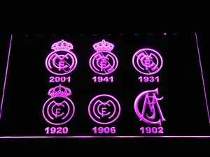 Real Madrid CF Logos LED Neon Sign