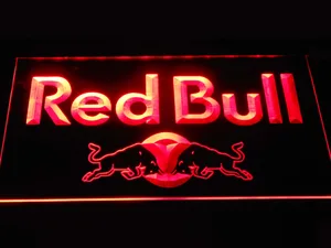 Red Bull Wordmark LED Neon Sign