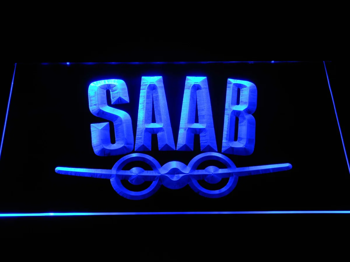 Saab Aeroplane Logo LED Neon Sign