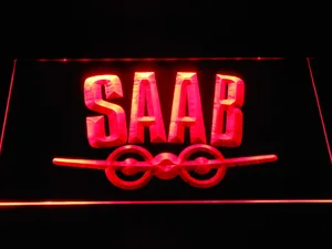 Saab Aeroplane Logo LED Neon Sign
