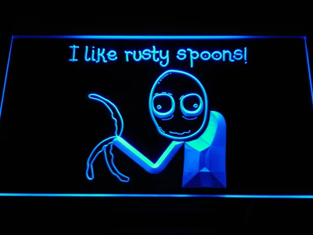 Salad Fingers Rusty Spoons LED Neon Sign