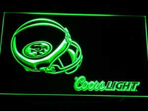 San Francisco 49ers Coors Light Helmet LED Neon Sign