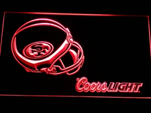 San Francisco 49ers Coors Light Helmet LED Neon Sign