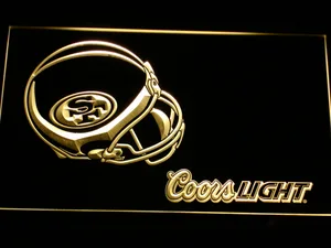 San Francisco 49ers Coors Light Helmet LED Neon Sign