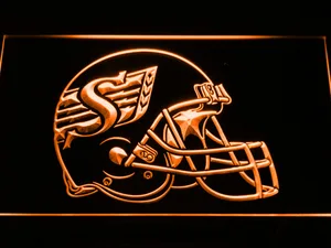 Saskatchewan Roughriders Helmet LED Neon Sign - Legacy Edition