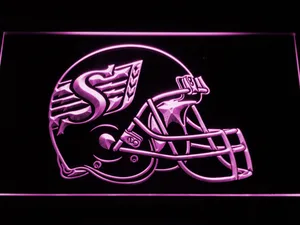 Saskatchewan Roughriders Helmet LED Neon Sign - Legacy Edition