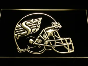 Saskatchewan Roughriders Helmet LED Neon Sign - Legacy Edition