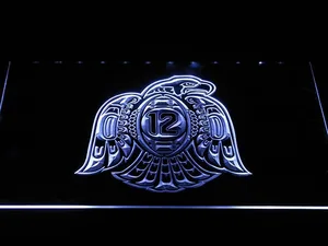 Seattle Seahawks #12 Hawk Emblem LED Neon Sign