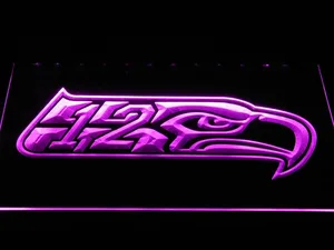 Seattle Seahawks #12 Hawk Head LED Neon Sign