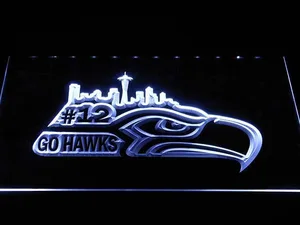 Seattle Seahawks #12 LED Neon Sign