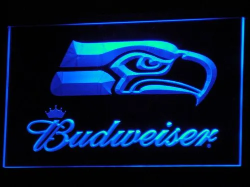 Seattle Seahawks Budweiser LED Neon Sign