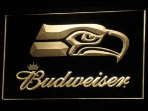 Seattle Seahawks Budweiser LED Neon Sign