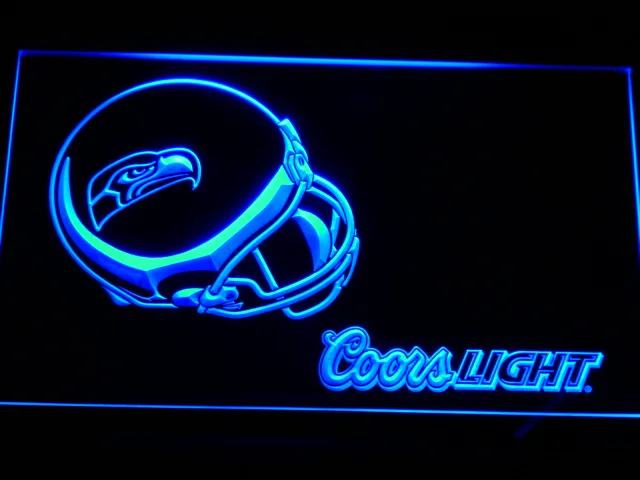 Seattle Seahawks Coors Light Helmet LED Neon Sign