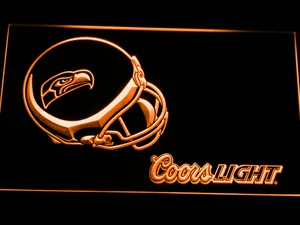 Seattle Seahawks Coors Light Helmet LED Neon Sign