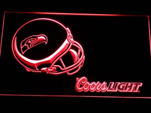 Seattle Seahawks Coors Light Helmet LED Neon Sign