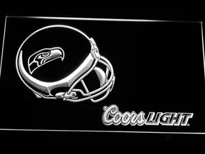 Seattle Seahawks Coors Light Helmet LED Neon Sign