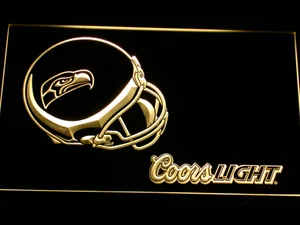 Seattle Seahawks Coors Light Helmet LED Neon Sign