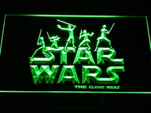 Star Wars The Clone Wars Silhouettes LED Neon Sign