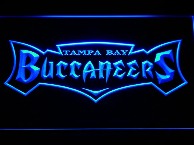 Tampa Bay Buccaneers 1997-2013 Text Logo LED Neon Sign - Legacy Edition