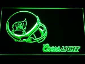 Tampa Bay Buccaneers Coors Light Helmet LED Neon Sign