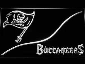 Tampa Bay Buccaneers Split LED Neon Sign