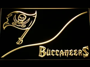 Tampa Bay Buccaneers Split LED Neon Sign