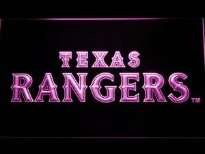 Texas Rangers Text LED Neon Sign