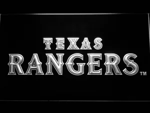 Texas Rangers Text LED Neon Sign