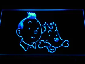 The Adventures of Tintin Tintin and Snowy LED Neon Sign