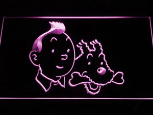 The Adventures of Tintin Tintin and Snowy LED Neon Sign