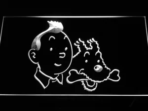 The Adventures of Tintin Tintin and Snowy LED Neon Sign
