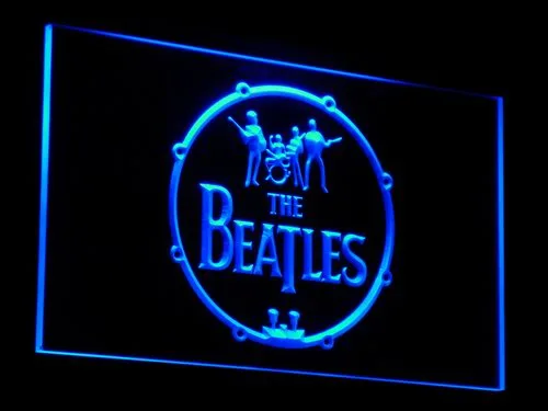 The Beatles Logo in Bass Drum LED Neon Sign