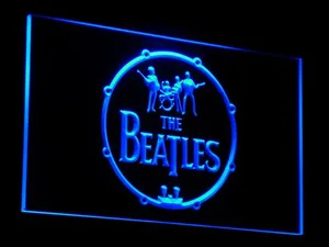 The Beatles Logo in Bass Drum LED Neon Sign