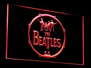 The Beatles Logo in Bass Drum LED Neon Sign