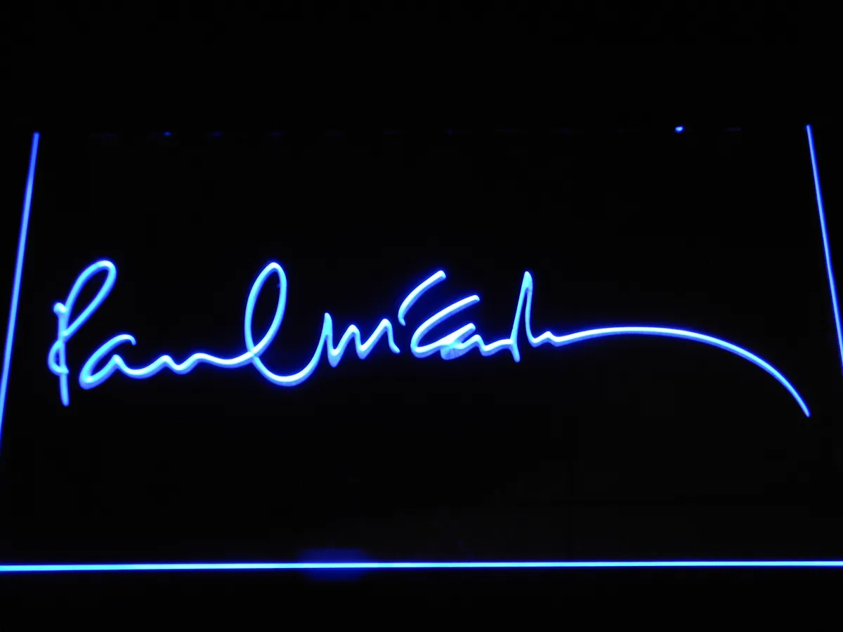 The Beatles Paul McCartney Signature LED Neon Sign