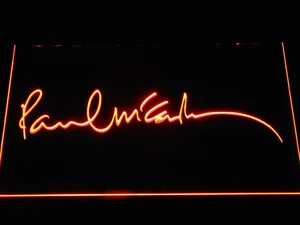 The Beatles Paul McCartney Signature LED Neon Sign