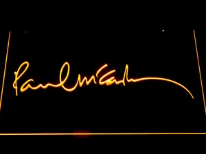 The Beatles Paul McCartney Signature LED Neon Sign