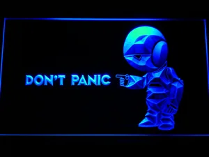 The Hitchhiker's Guide To The Galaxy Don't Panic LED Neon Sign