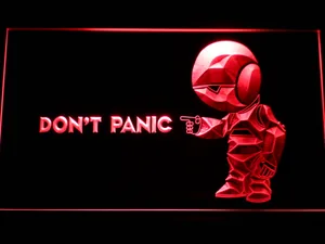 The Hitchhiker's Guide To The Galaxy Don't Panic LED Neon Sign