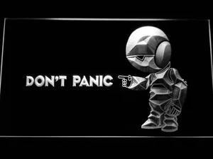 The Hitchhiker's Guide To The Galaxy Don't Panic LED Neon Sign