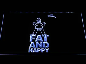 The Simpsons Fat and Happy LED Neon Sign