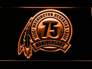 Washington Football Team 75th Anniversary Logo LED Neon Sign - Legacy Edition