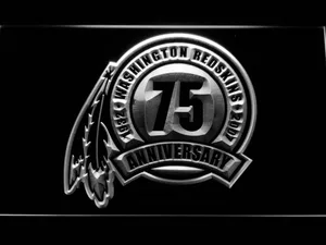 Washington Football Team 75th Anniversary Logo LED Neon Sign - Legacy Edition