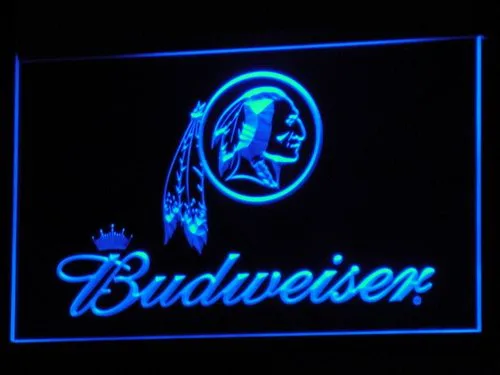 Washington Football Team Budweiser LED Neon Sign