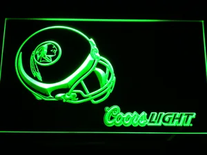 Washington Football Team Coors Light Helmet LED Neon Sign