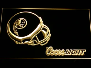 Washington Football Team Coors Light Helmet LED Neon Sign