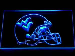 West Virginia Mountaineers Helmet LED Neon Sign
