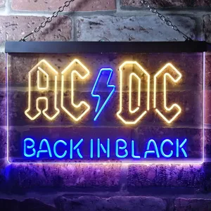 AC/DC Back In Black Neon-Like LED Sign
